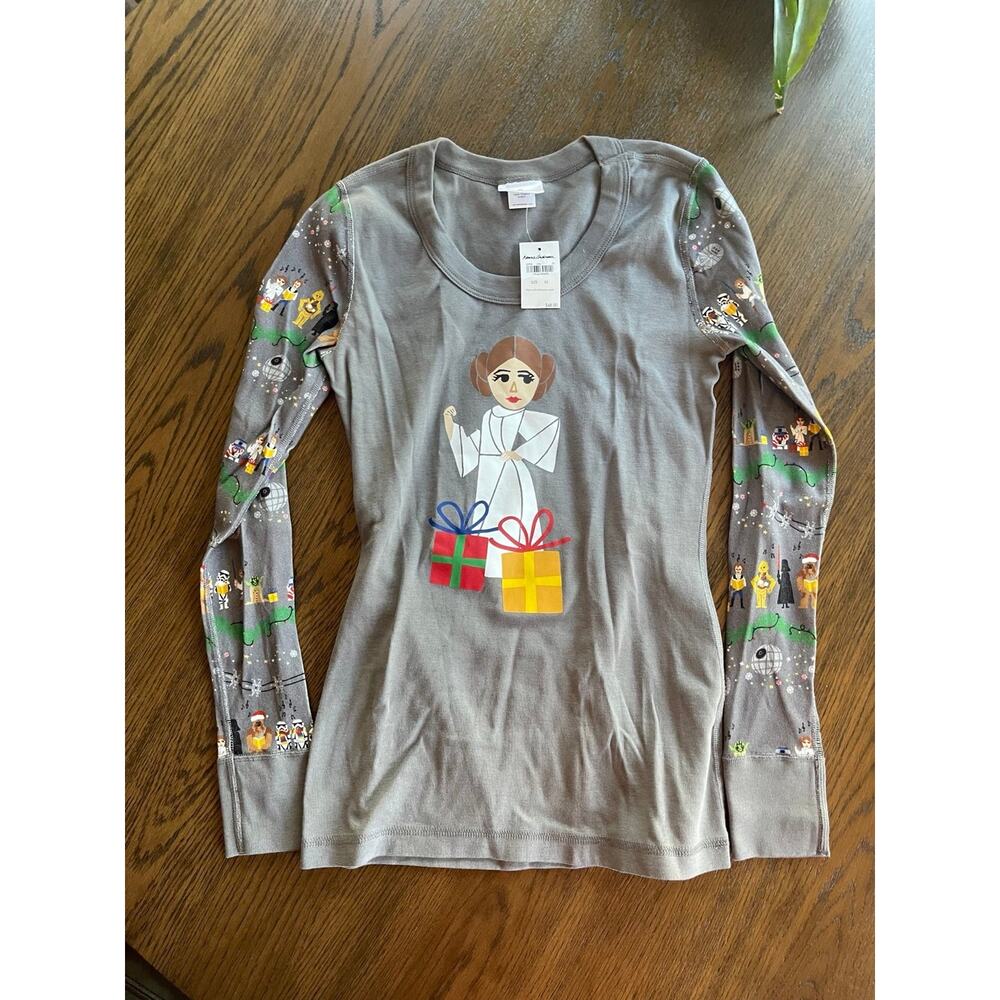 NWT Women’s Hanna Andersson Holiday Star Wars Long Sleeve Top (XS)